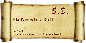 Stefanovics Deli névjegykártya